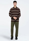 Tate Rugby Polo - Seal Brown