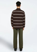 Tate Rugby Polo - Seal Brown