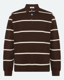 Tate Rugby Polo - Seal Brown