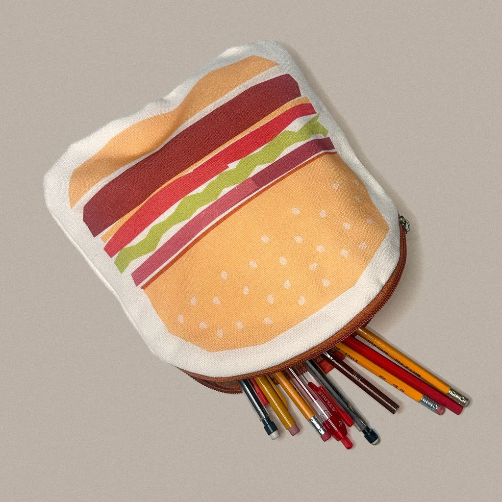 Hamburger Canvas Zip Pouch