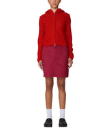 Glenda Hood Zip Sweater - Tomato
