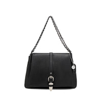 Aria Shoulder Bag - Black Pebbled
