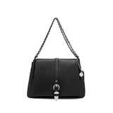 Aria Shoulder Bag - Black Pebbled