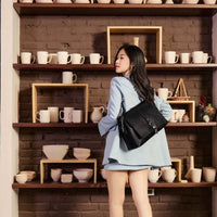 Aria Shoulder Bag - Black Pebbled