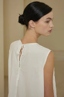 Smocked Bodice Dropped Waist Dress