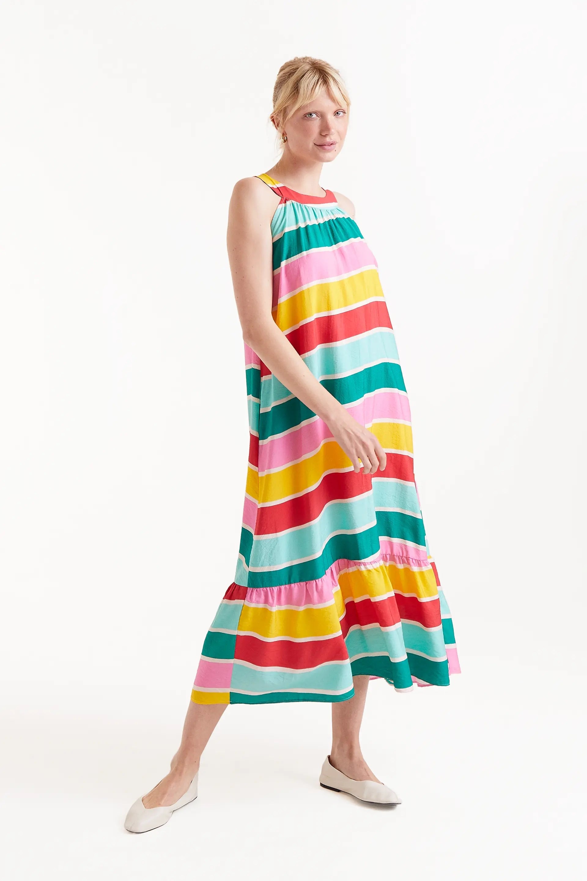 Colourwave Striped Long Dress