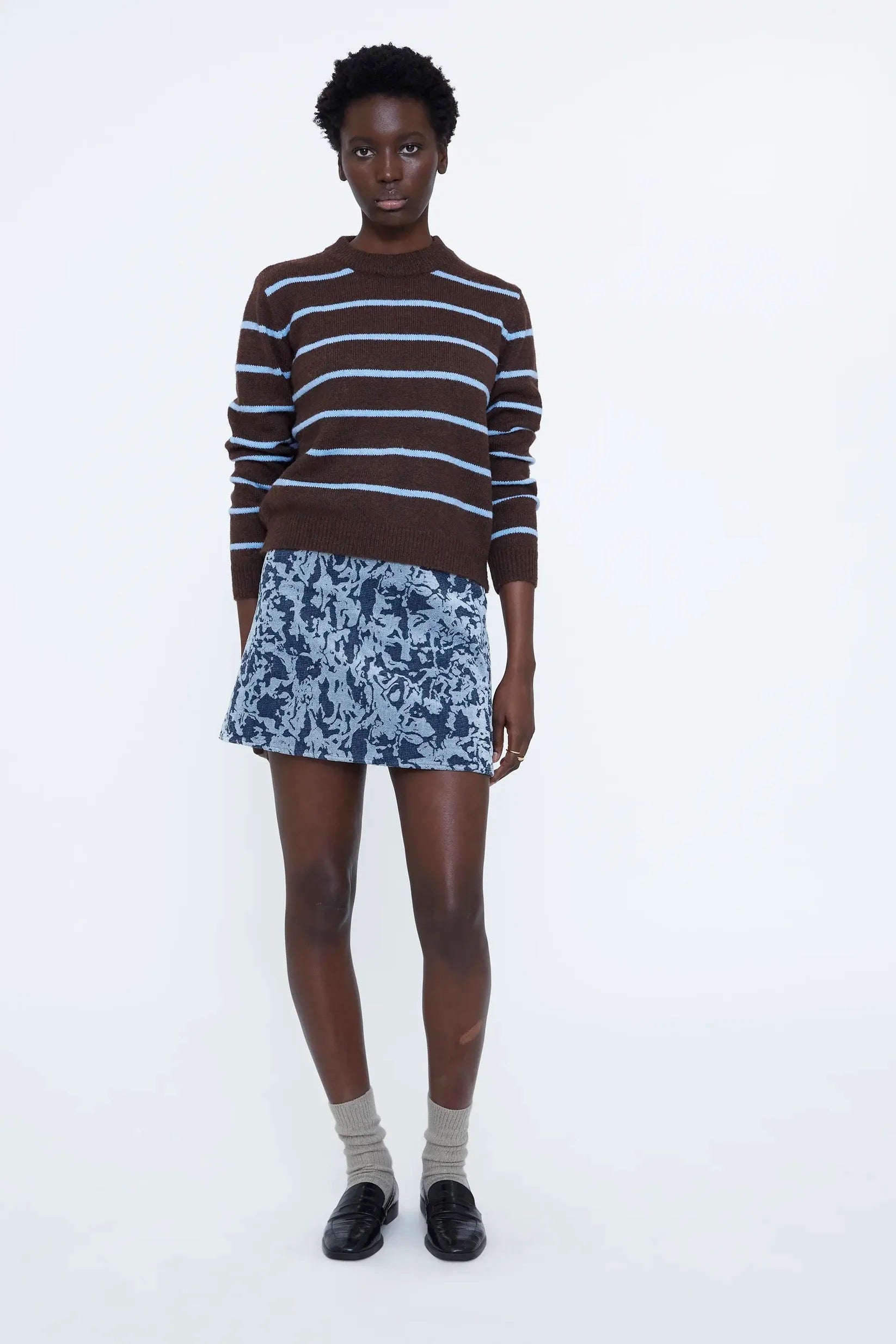 Striped Jumper - Brown/Blue