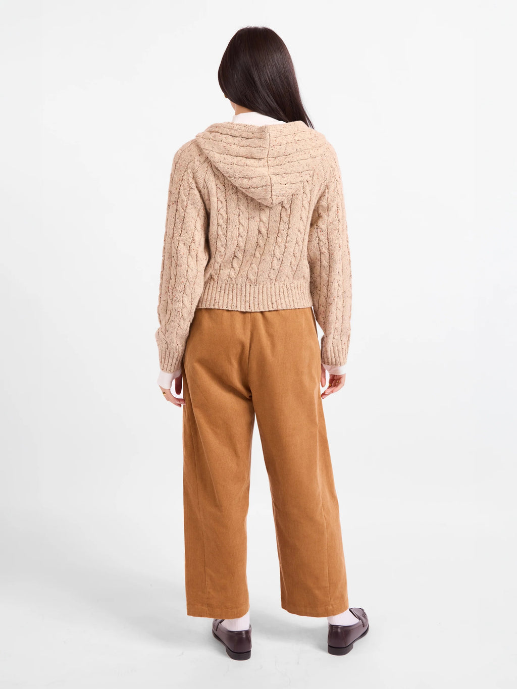Effortless Cable Cardigan - Taupe Multi