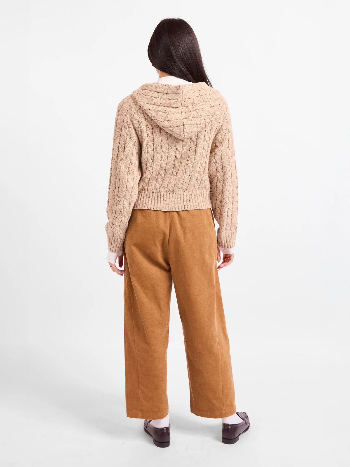 Effortless Cable Cardigan - Taupe Multi