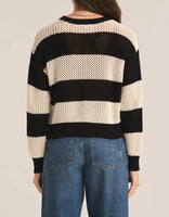 Broadbeach Stripe Sweater - Black