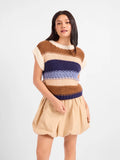 Bookmark Stripe Sweater Vest - Multi