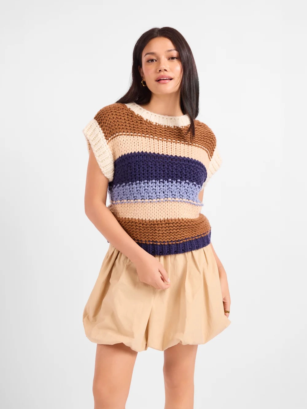 Bookmark Stripe Sweater Vest - Multi