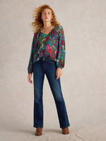 Imogen Top - Green Print