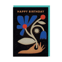 Hand With Flowers Birthday Greeting Card