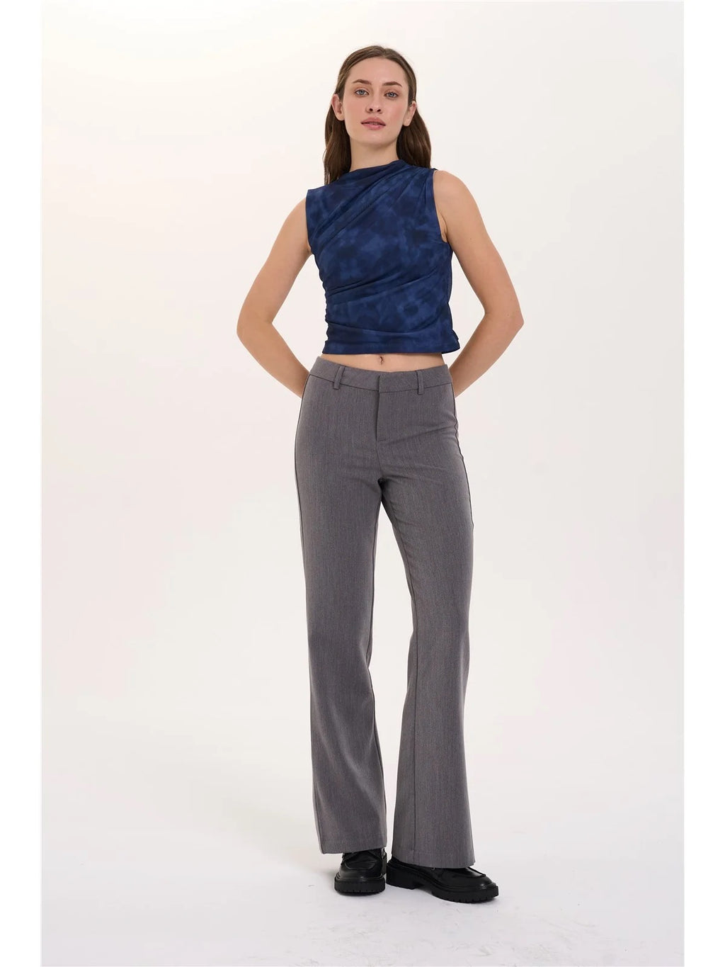 Mesh Sleeveless Top - Blue