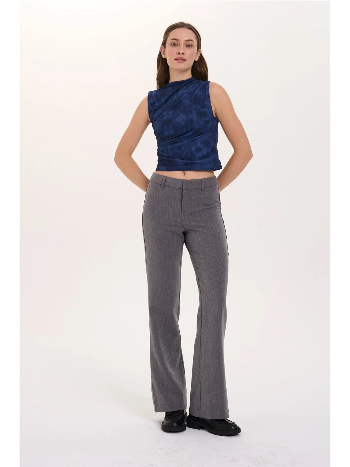 Mesh Sleeveless Top - Blue