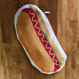 Hot Dog Canvas Zip Pouch