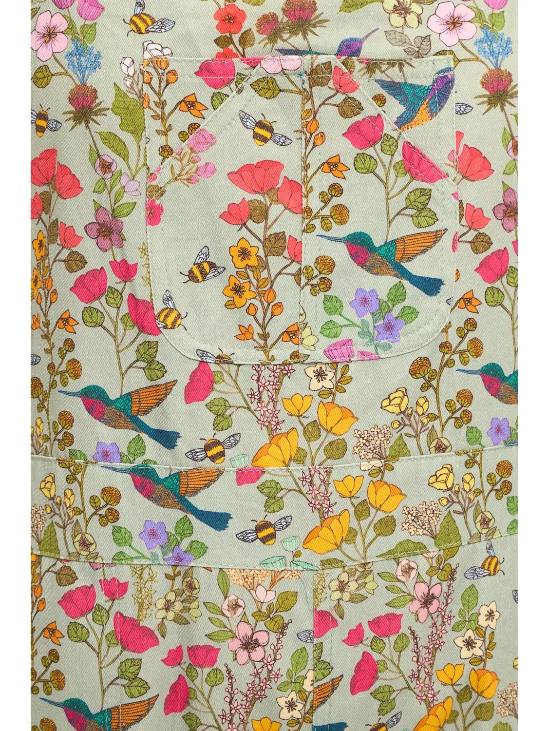 Floral Hummingbird Overalls