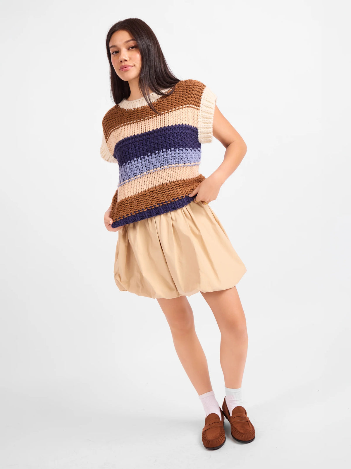 Bookmark Stripe Sweater Vest - Multi
