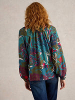 Imogen Top - Green Print