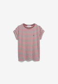 Idaara Stripes Organic Cotton T Shirt - Ice Grape/Dark Berry