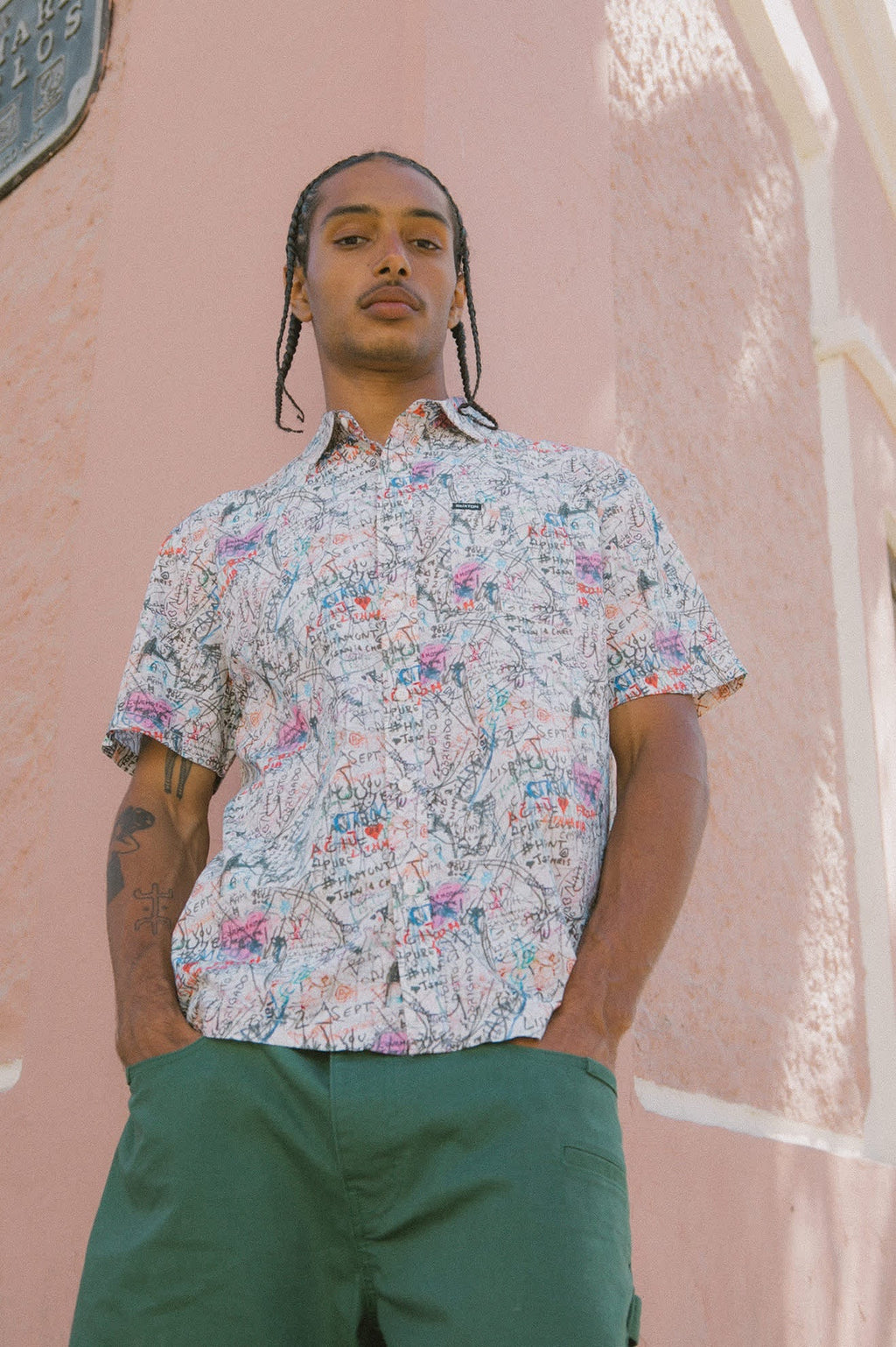 Cru Print Short Sleeve Woven - Graffiti