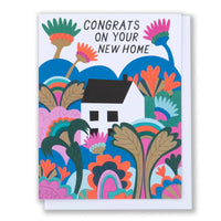 Psychedelic Gardens Housewarming Card