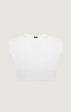 Luxe Touch Boatneck T Shirt - Antique White