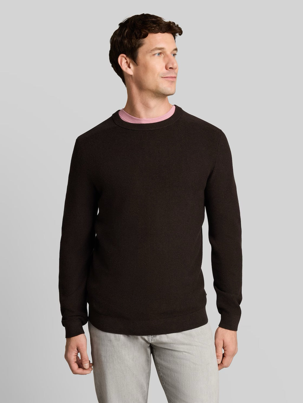 Mouline Structured Knit Crewneck Sweater