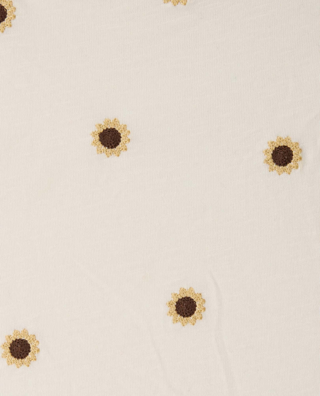 Primo Embroidered T Shirt - Salt Sunflower