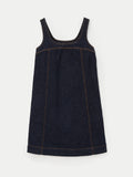 The Pinafore Denim Dress - Dark Wash