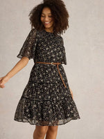 Erin Metallic Dress - Black Multi