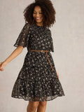 Erin Metallic Dress - Black Multi
