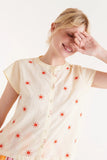 Yellow Sunburst Banded Collar Shirt