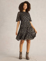 Erin Metallic Dress - Black Multi