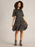 Erin Metallic Dress - Black Multi