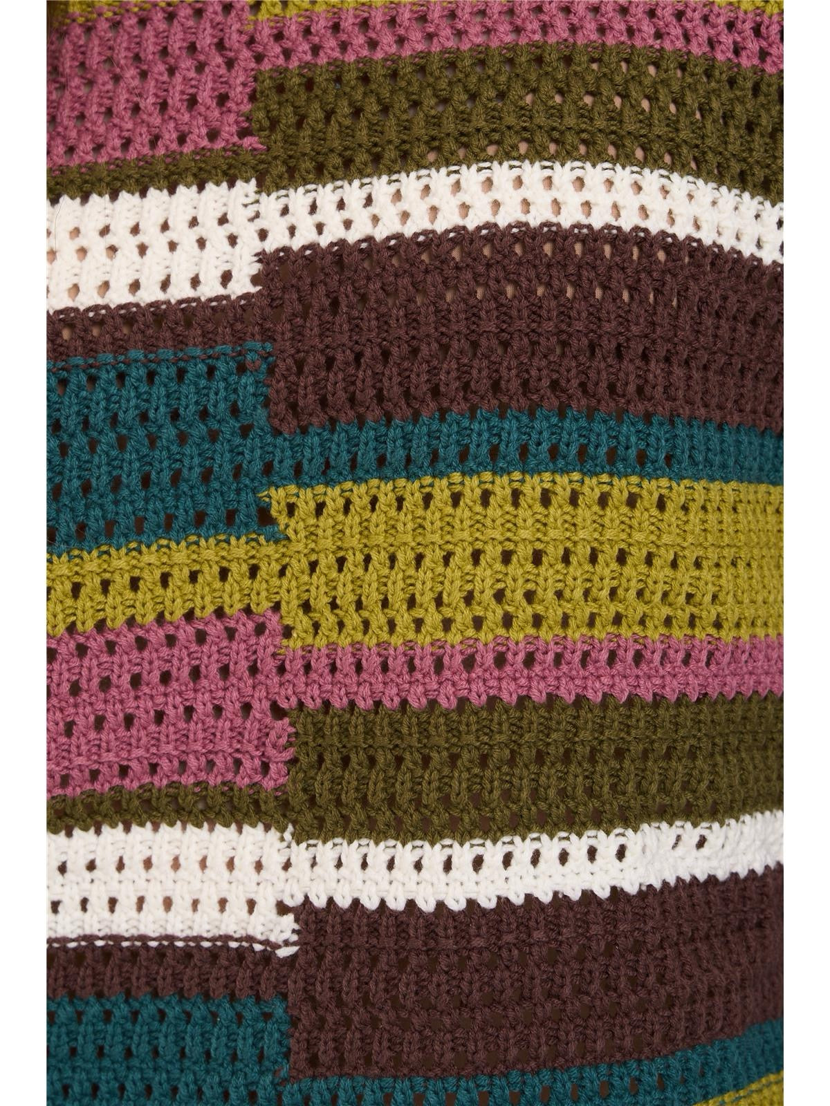 Patch Stripe Sweater - Green