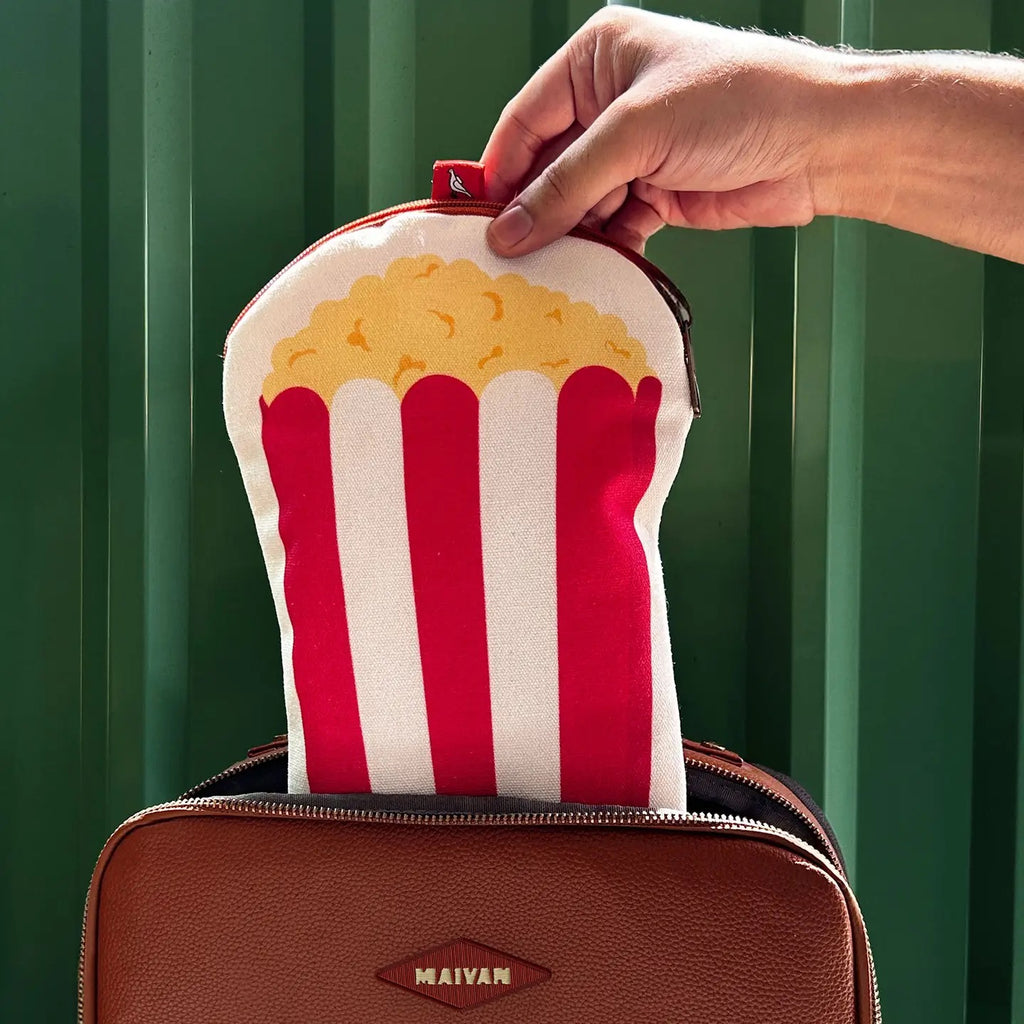 Popcorn Canvas Zip Pouch