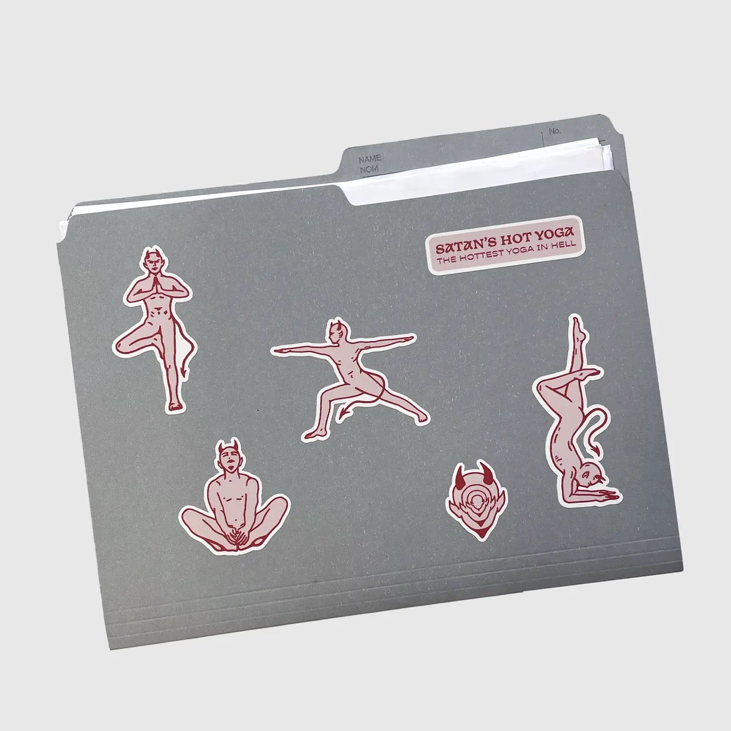 Satan's Hot Yoga Sticker Sheet
