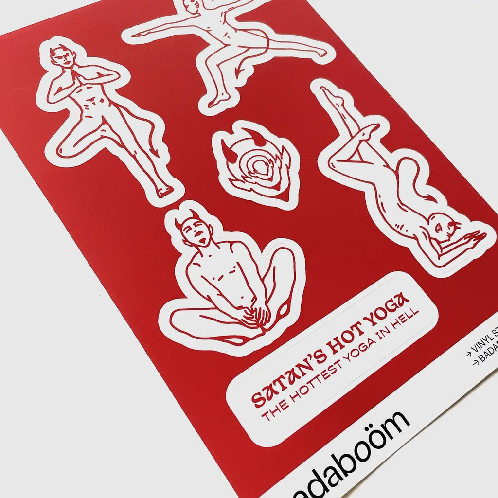 Satan's Hot Yoga Sticker Sheet