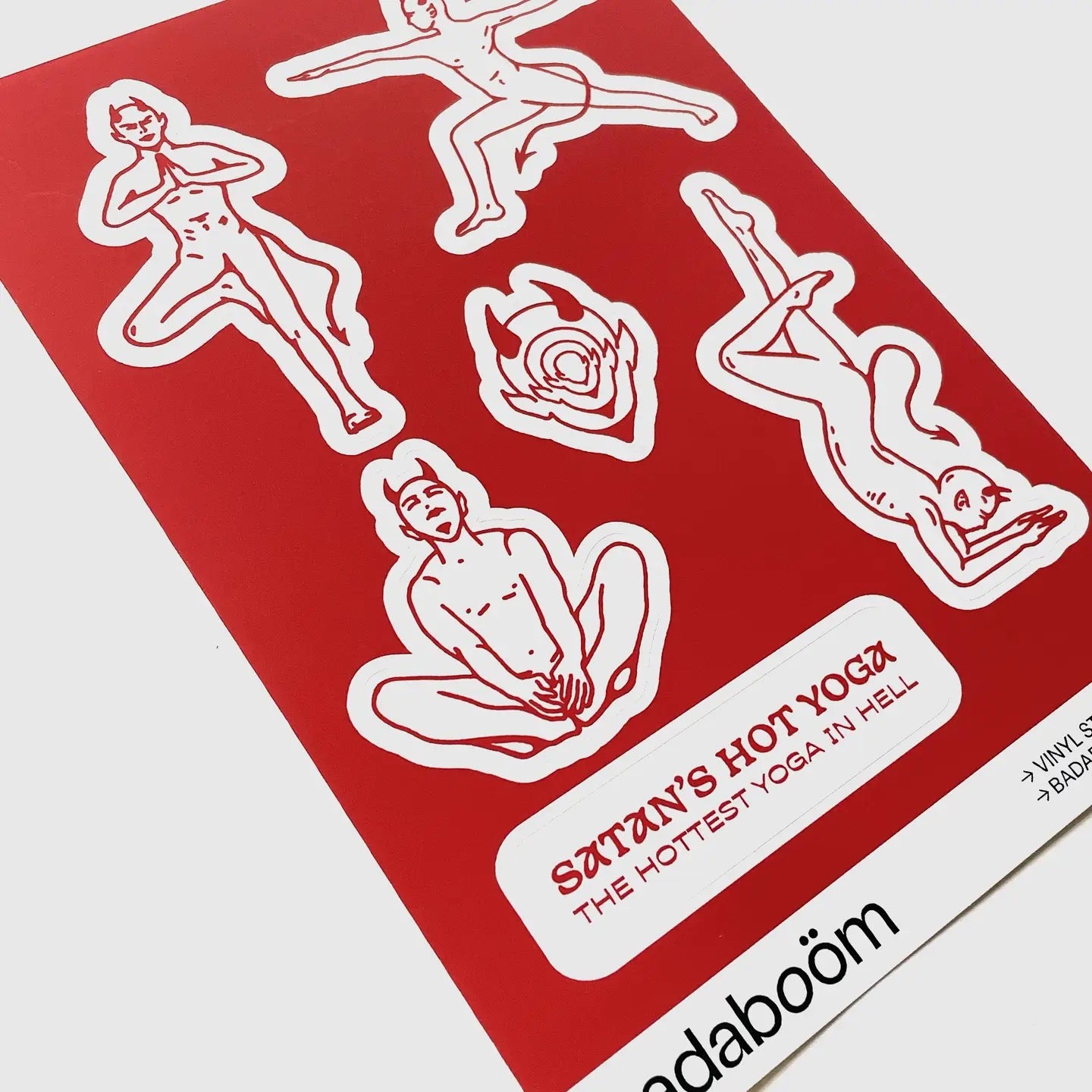 Satan's Hot Yoga Sticker Sheet