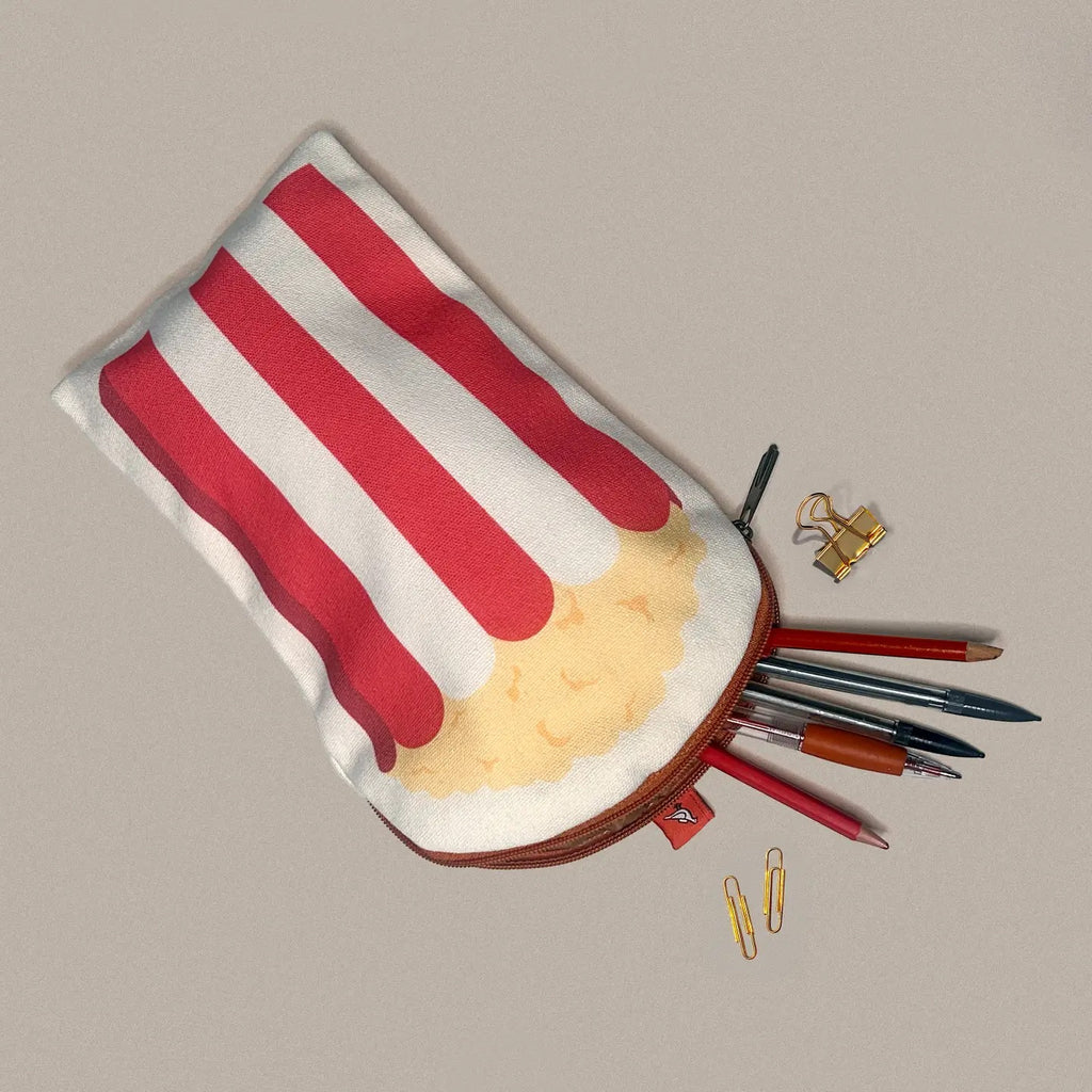 Popcorn Canvas Zip Pouch