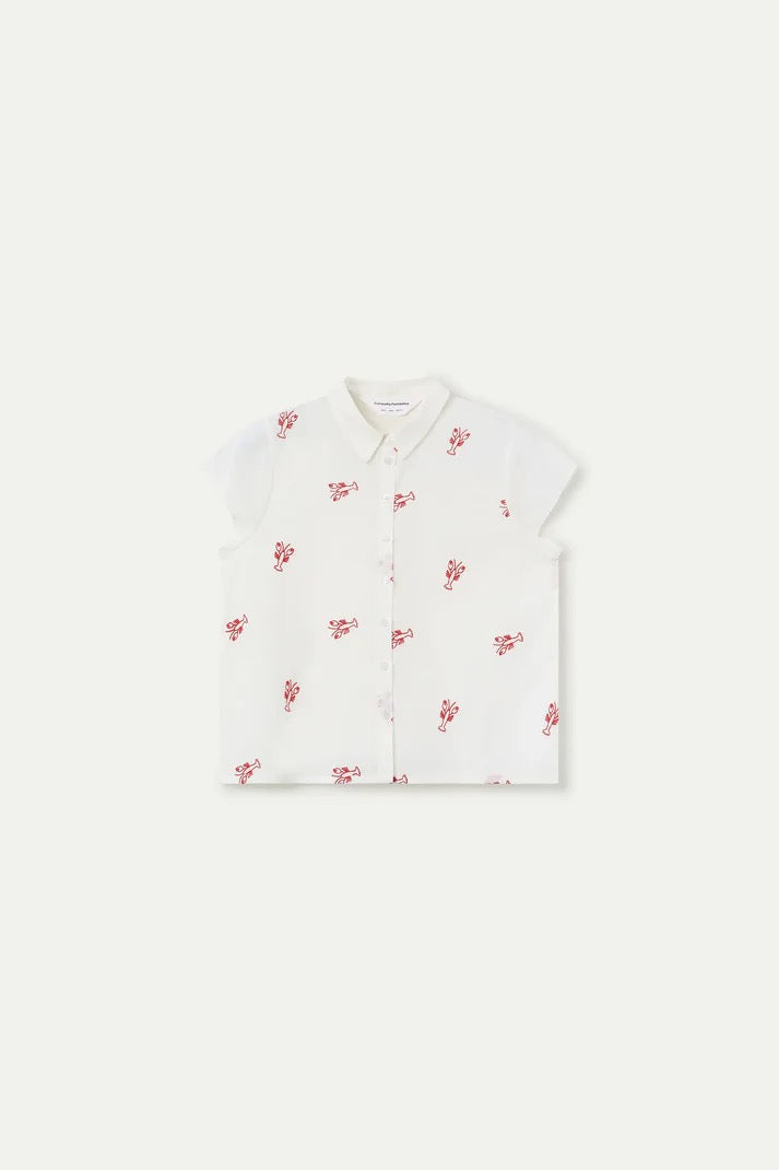 Red Lobster Embroidered Shirt