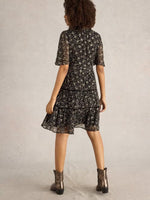 Erin Metallic Dress - Black Multi