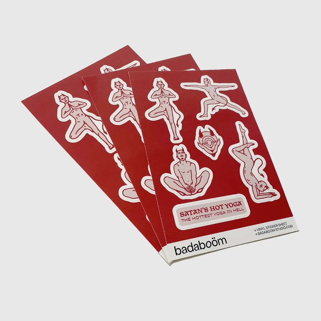 Satan's Hot Yoga Sticker Sheet