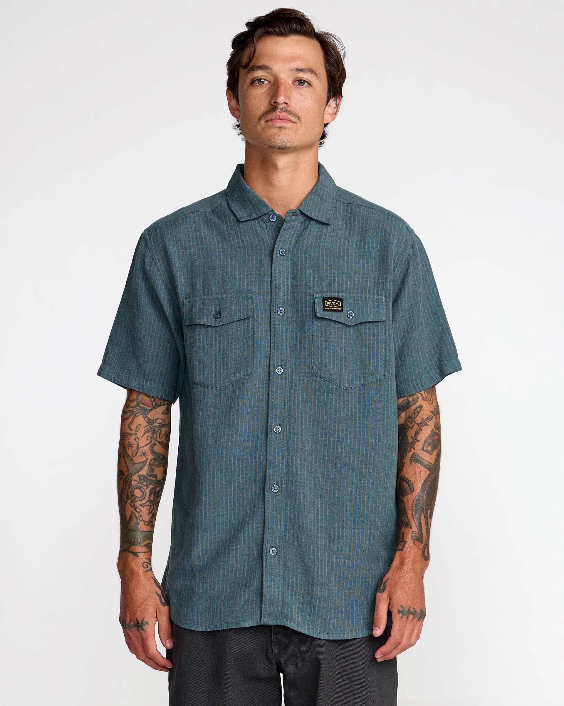 Dayshift Plaid Short Sleeve - Duck Blue