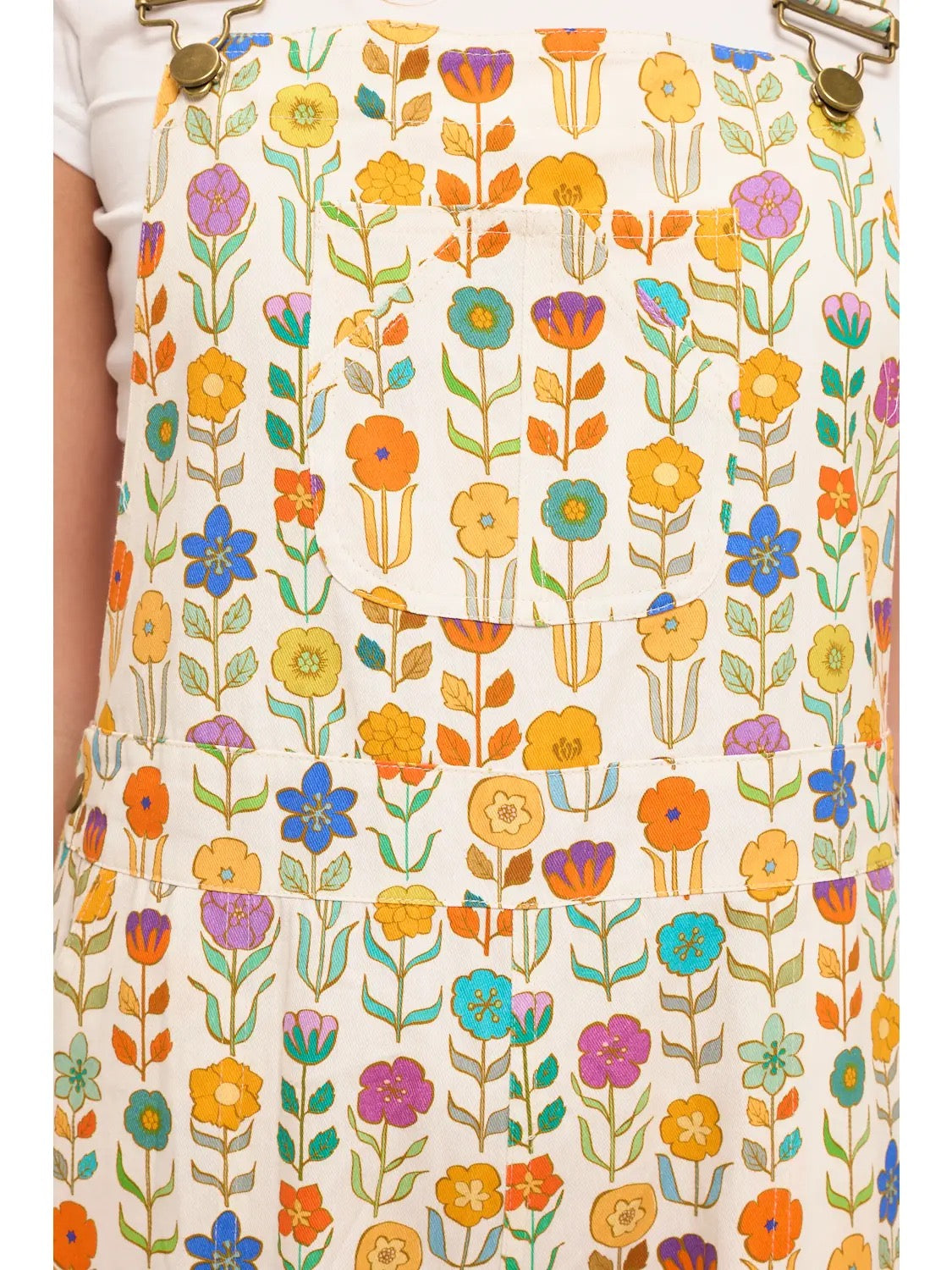 Retro Mod Floral Overalls