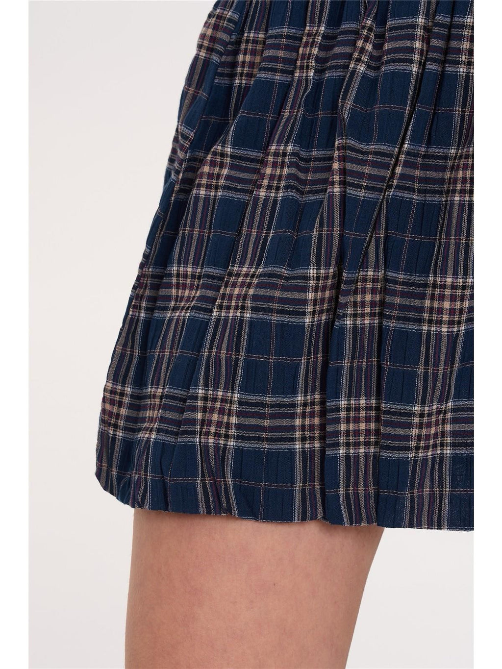 Checked Cotton Balloon Skirt