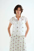 Elephant & Palm Embroidered Shirt