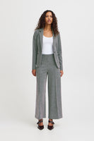 Kate Jacquard Pant 9  - Black/White Herringbone
